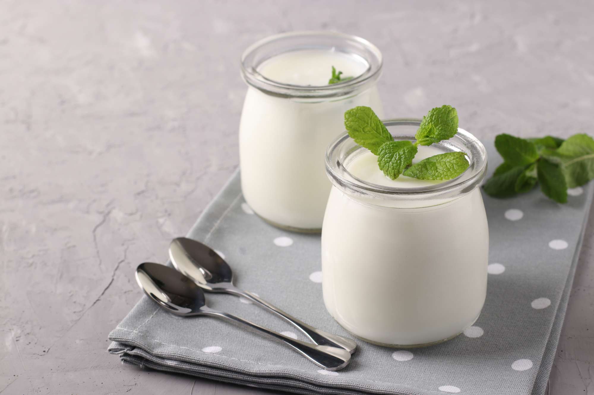 homemade-natural-organic-yogurt-mint-two-glass-jars-grey-background-closeup.jpg